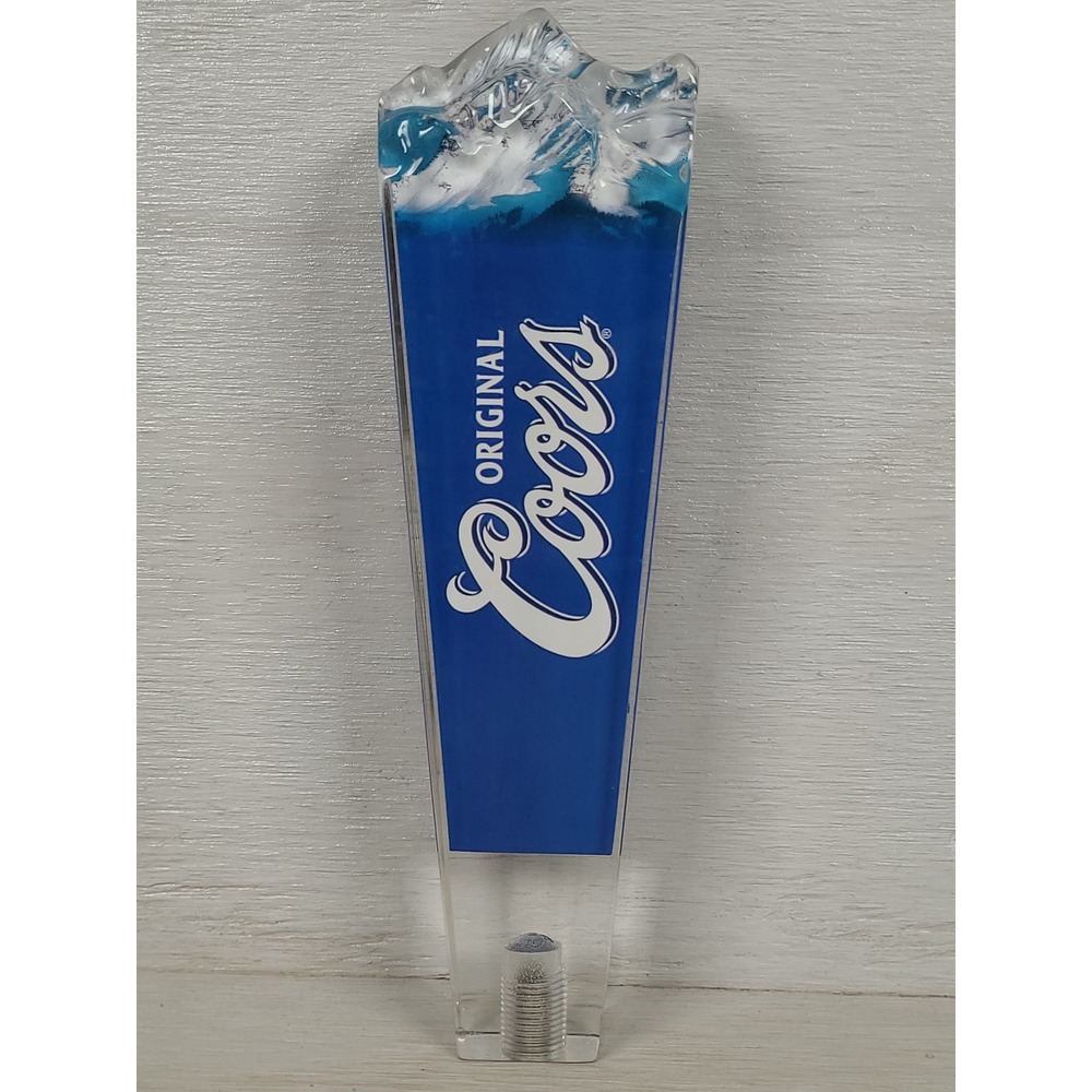 Original Coors Beer Tap Handle Blue Rocky Mountain Acrylic Kegerator 7.5 Inch